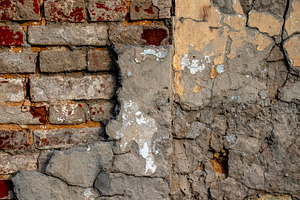 View of a red brick wall fragment, an Architecture Photo by Schreibikus