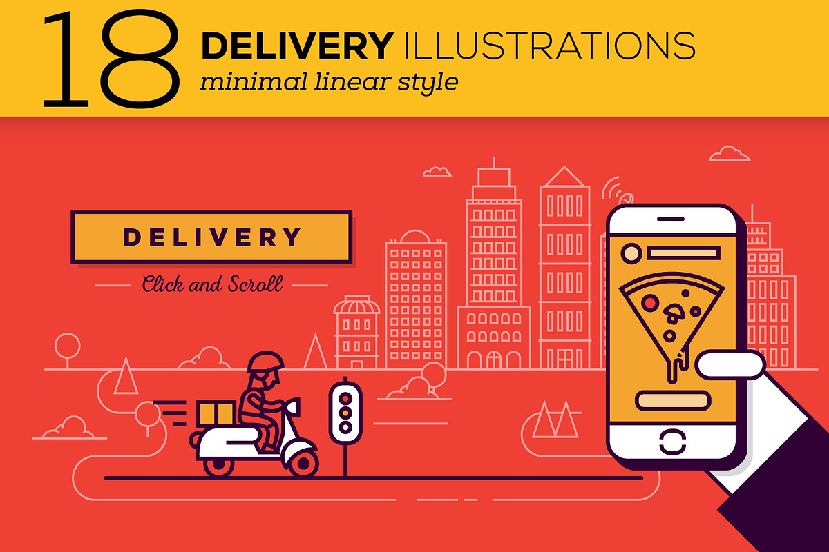 Delivery Icons & Illustrations, an Outline Icon by Kursat Unsal (Photo 1 of 9)