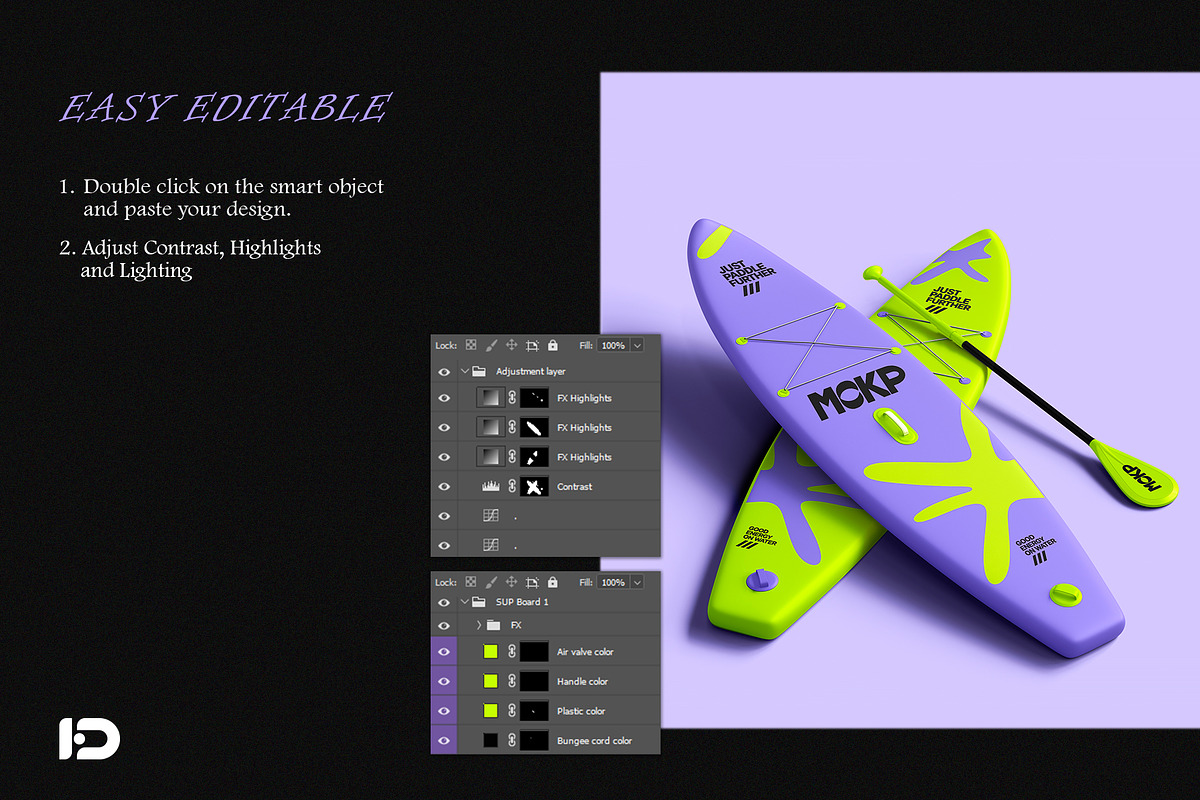 SUP Board Mockup Set, an Advertising Mockup by ForgeDesign (Photo 3 of 6)