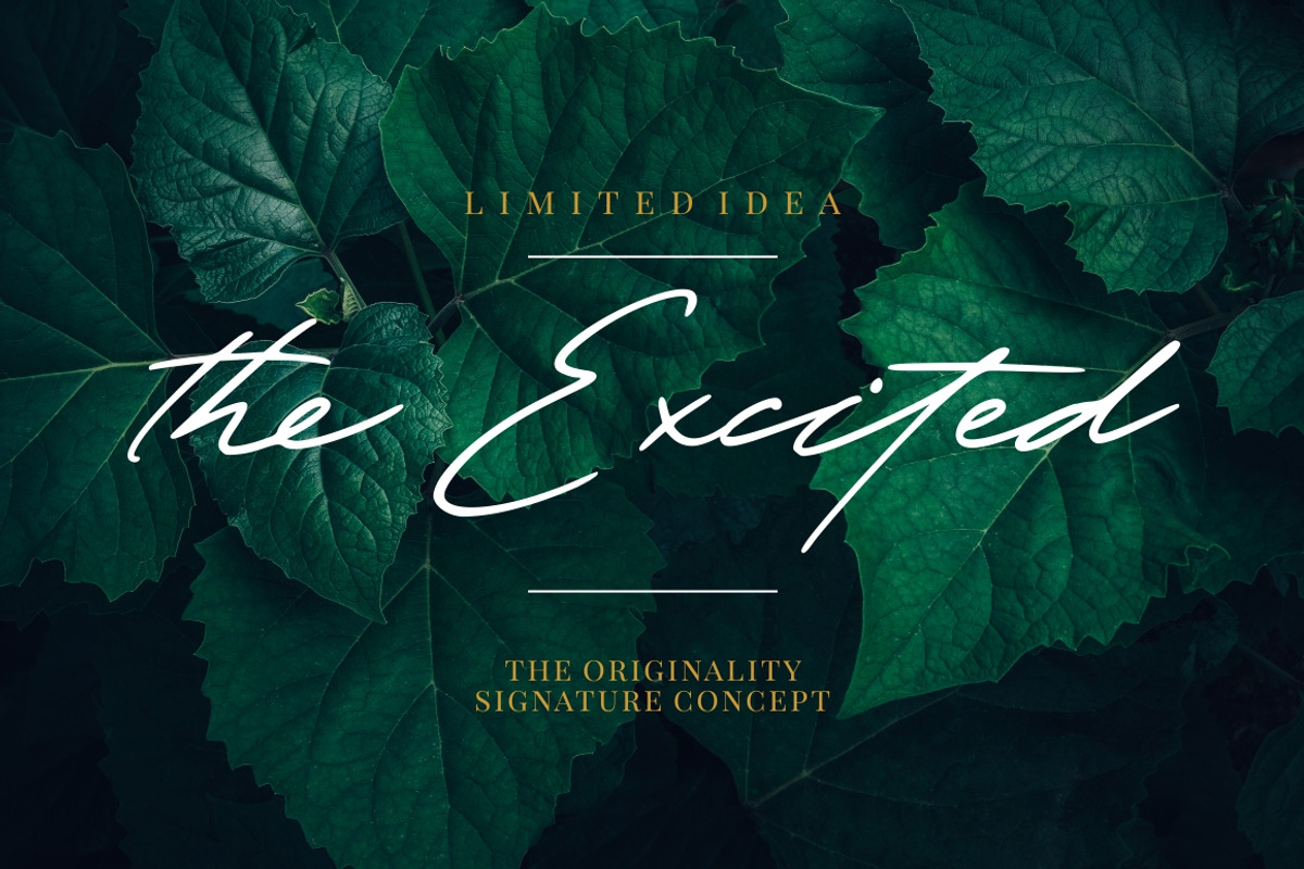 The Excited - Signature Font