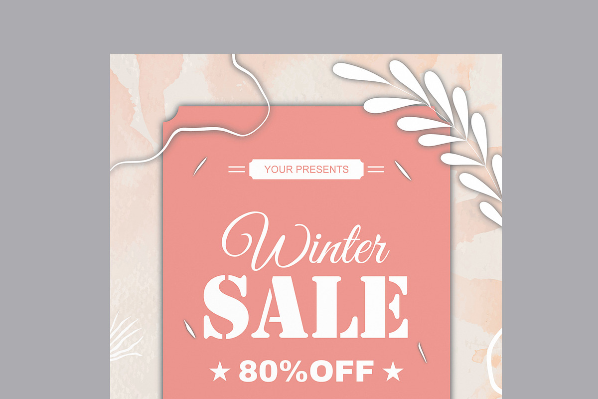 Winter Sale Flyer Template, a Flyer Template by MightyDesign (Photo 4 of 8)