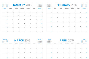 Monthly Planner 2016