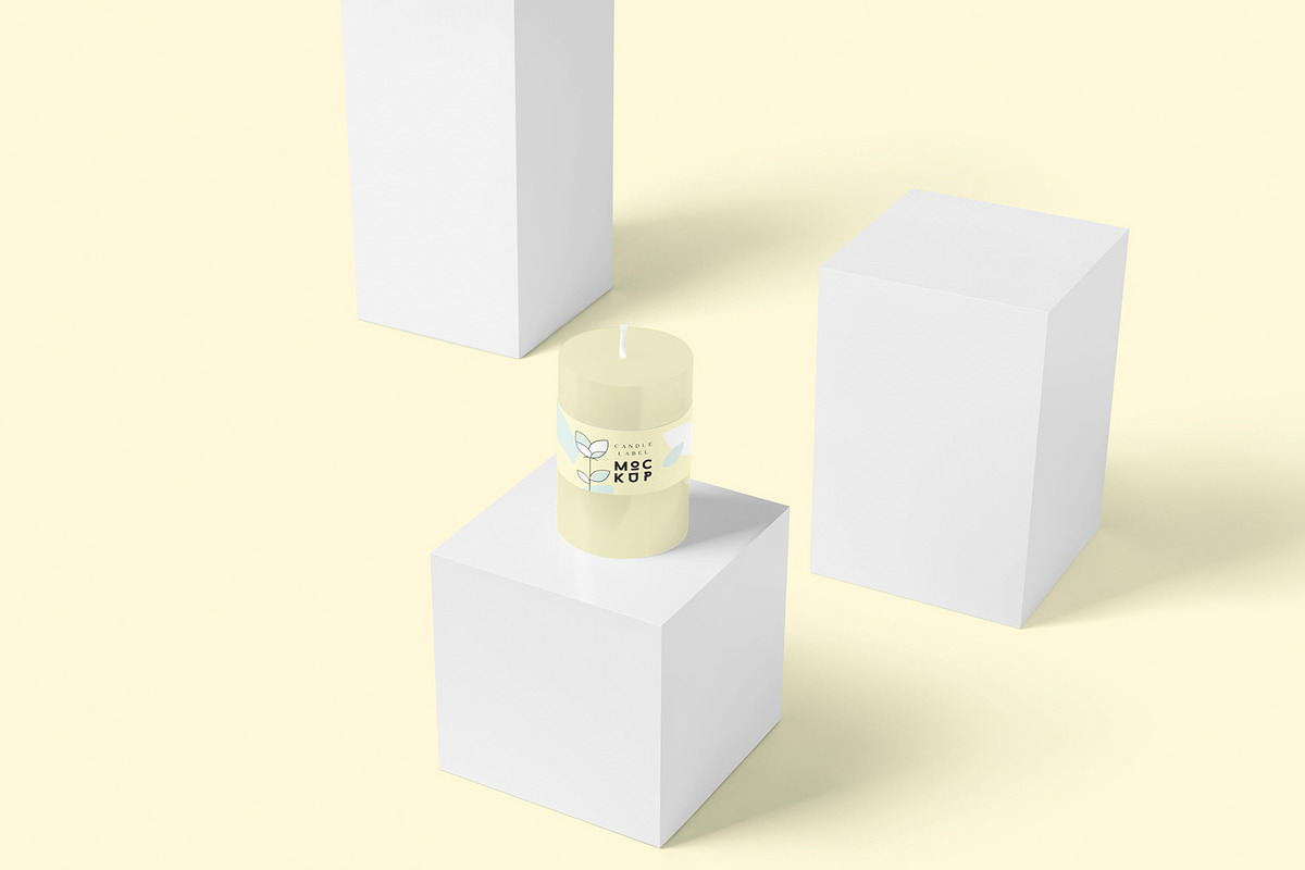 Small Round Candle Label Mockups, a Packaging Mockup by DesignNeutrons (Photo 3 of 7)