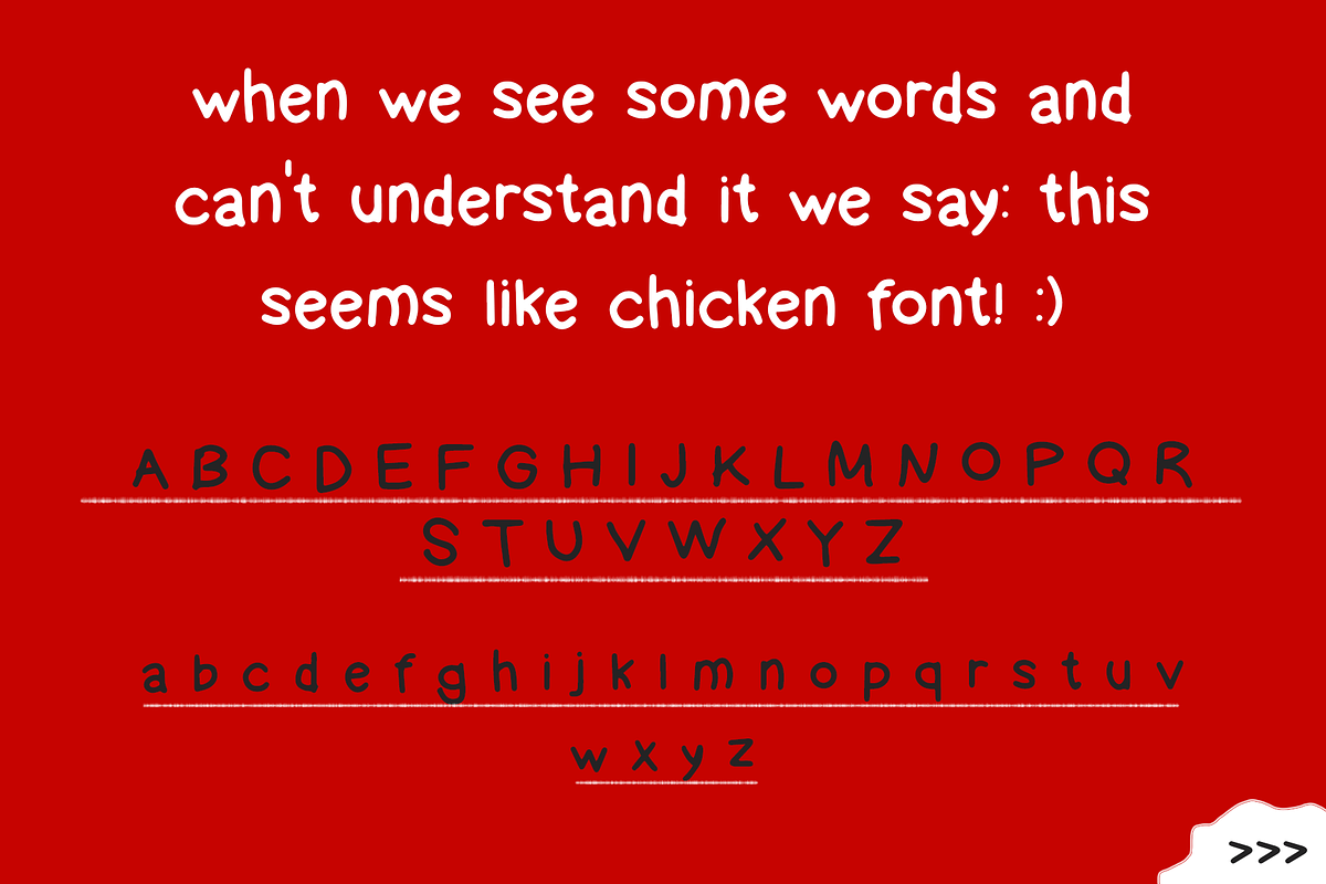 Chicken display font - Handwritten, a Font by Beshr Abdulhadi (Photo 2 of 8)