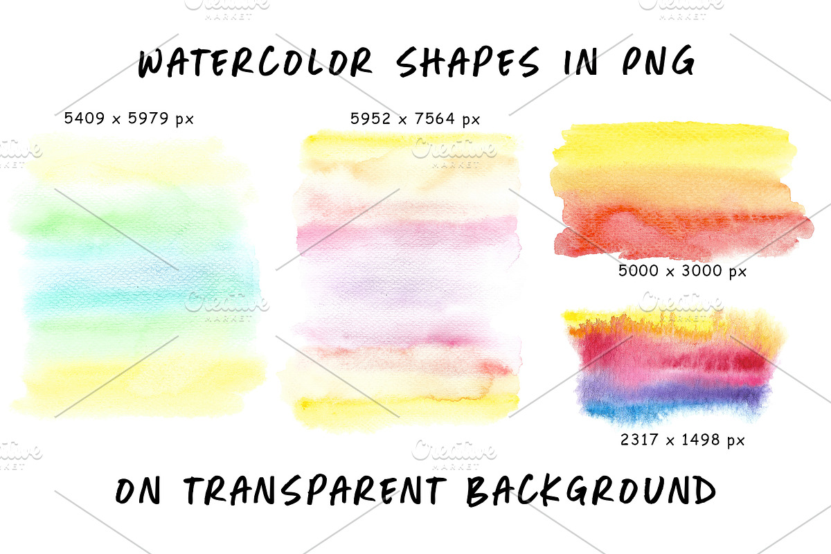 Gradient watercolor background set, a Texture Graphic by Alena Solonshchikova (Photo 7 of 11)