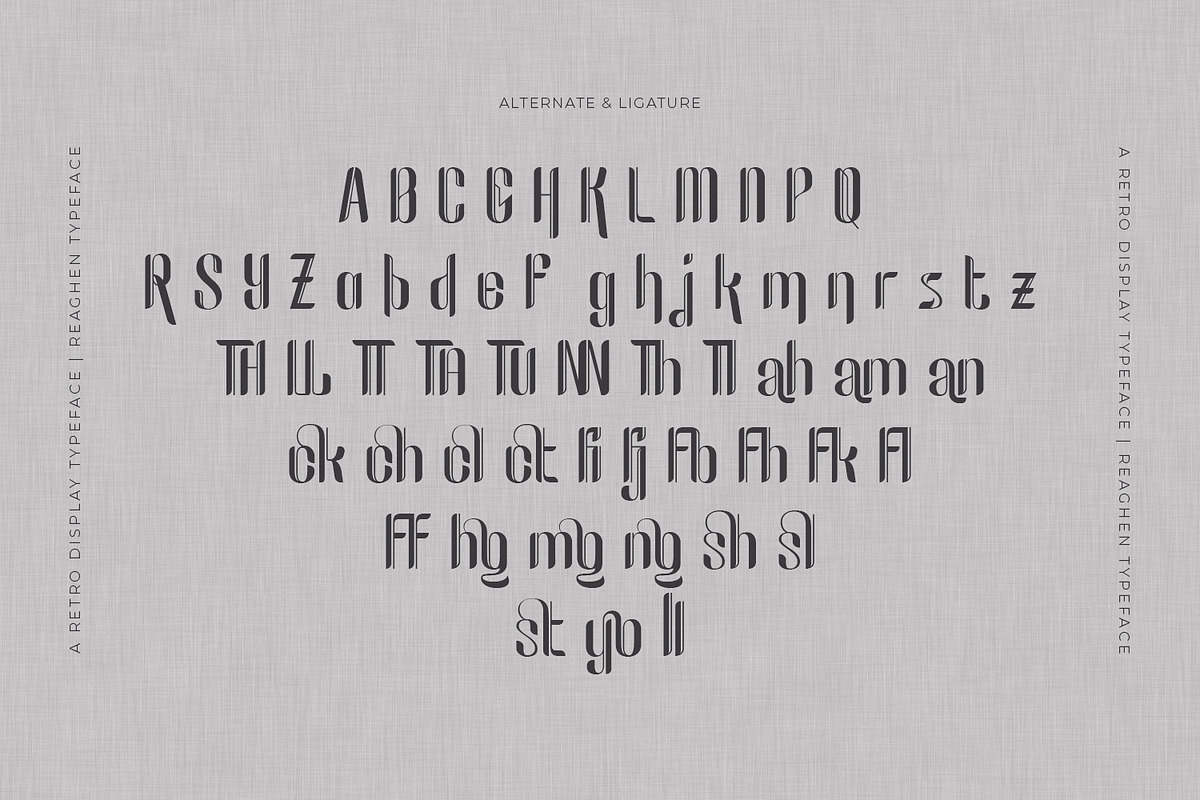 Reaghen - Retro Display Font, a Sans Serif Font by Zeatype (Photo 7 of 11)