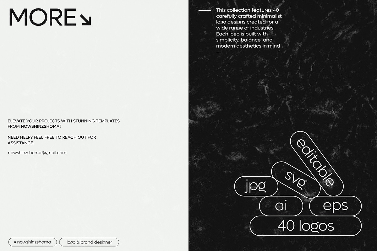 Minimalist 40 Logo Template | AI EPS, a Branding & Logo Template by Nowshinz Shoma (Photo 18 of 18)