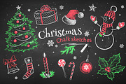 Christmas Chalk Sketches, an Object Graphic by Sonya Illustrations (Thumbnail 1 of 4)