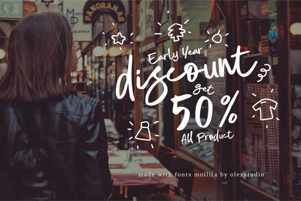 Mollita Olstd - Handwriting Script, a Script Font by Olexstudio (Photo 4 of 7)