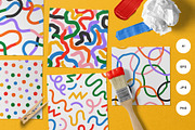 Abstract Kid Pattern Set, a Pattern Graphic by Dedraw Studio (Thumbnail 1 of 12)
