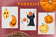 Gnomes and Pumpkins.Design for print, an Illustration by Gennadi Digital Studio (Thumbnail 3 of 8)