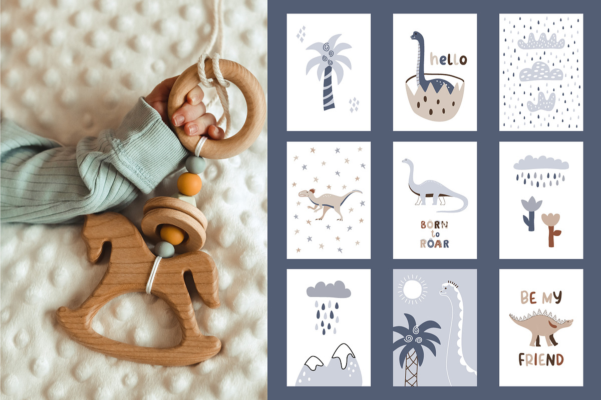 ROAR. Dino Patterns & Alphabet, a Pattern Graphic by ValeriiaFeeva (Photo 10 of 12)