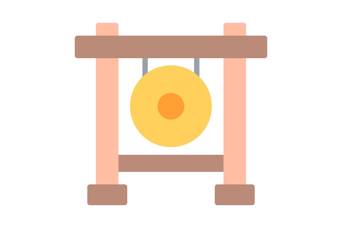 Gong Flat Icon, a Duotone Icon by Pexelpy (Photo 1 of 2)