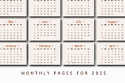 2025 CALENDAR CANVA TEMPLATE, a Stationery Template by The Little Lily Studio (Thumbnail 4 of 5)