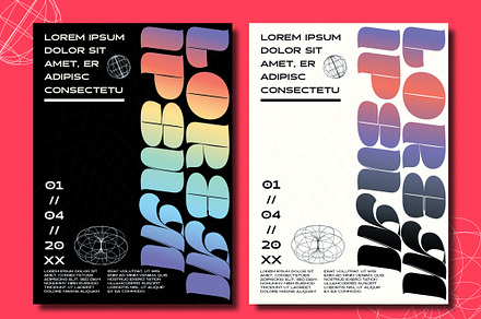 Multicolored Brutalist Poster