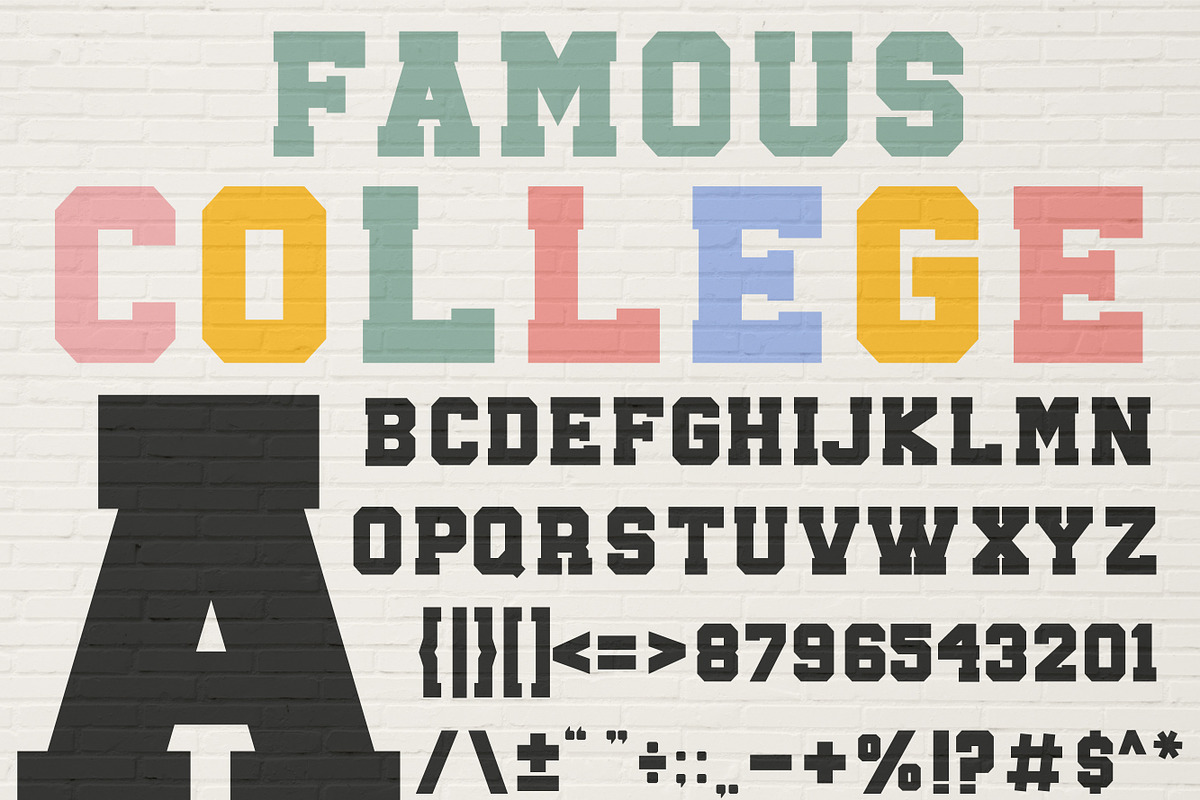 College Font- Sporty Design, a Slab Serif Font by MaxArt Foundry (Photo 5 of 9)