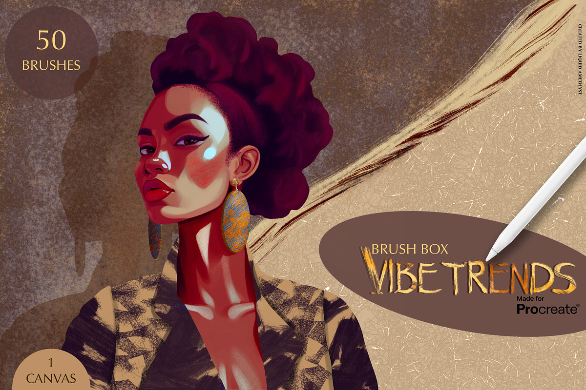 Vibe Trends Brush Box For Procreate, a Brush Add-On by Liquid Amethyst Art (Photo 1 of 8)