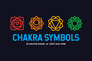 Chakra Symbols Vector Set