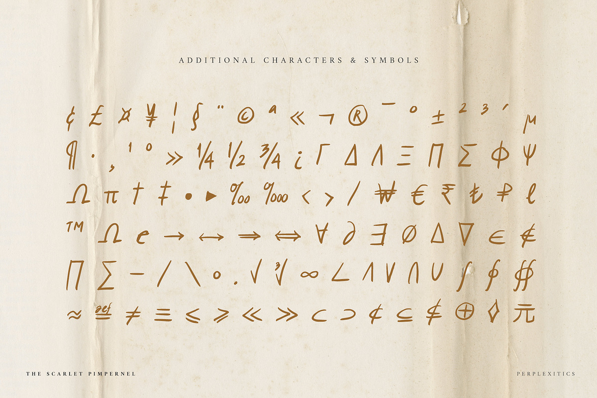 The Scarlet Pimpernel Handwritten, a Handwritten Font by Perplexitics (Photo 10 of 10)