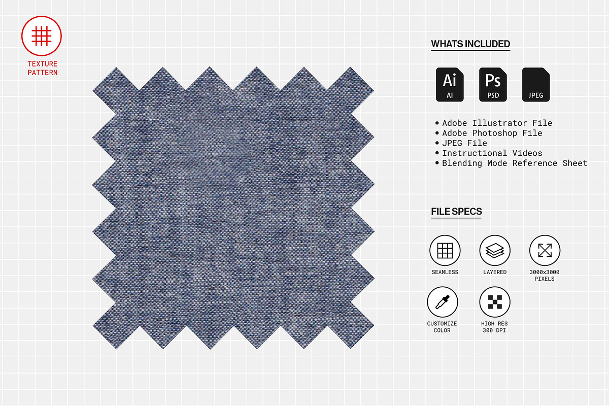 Chambray Seamless Texture Pattern, a Pattern Graphic by Swatch Supply (Photo 2 of 9)