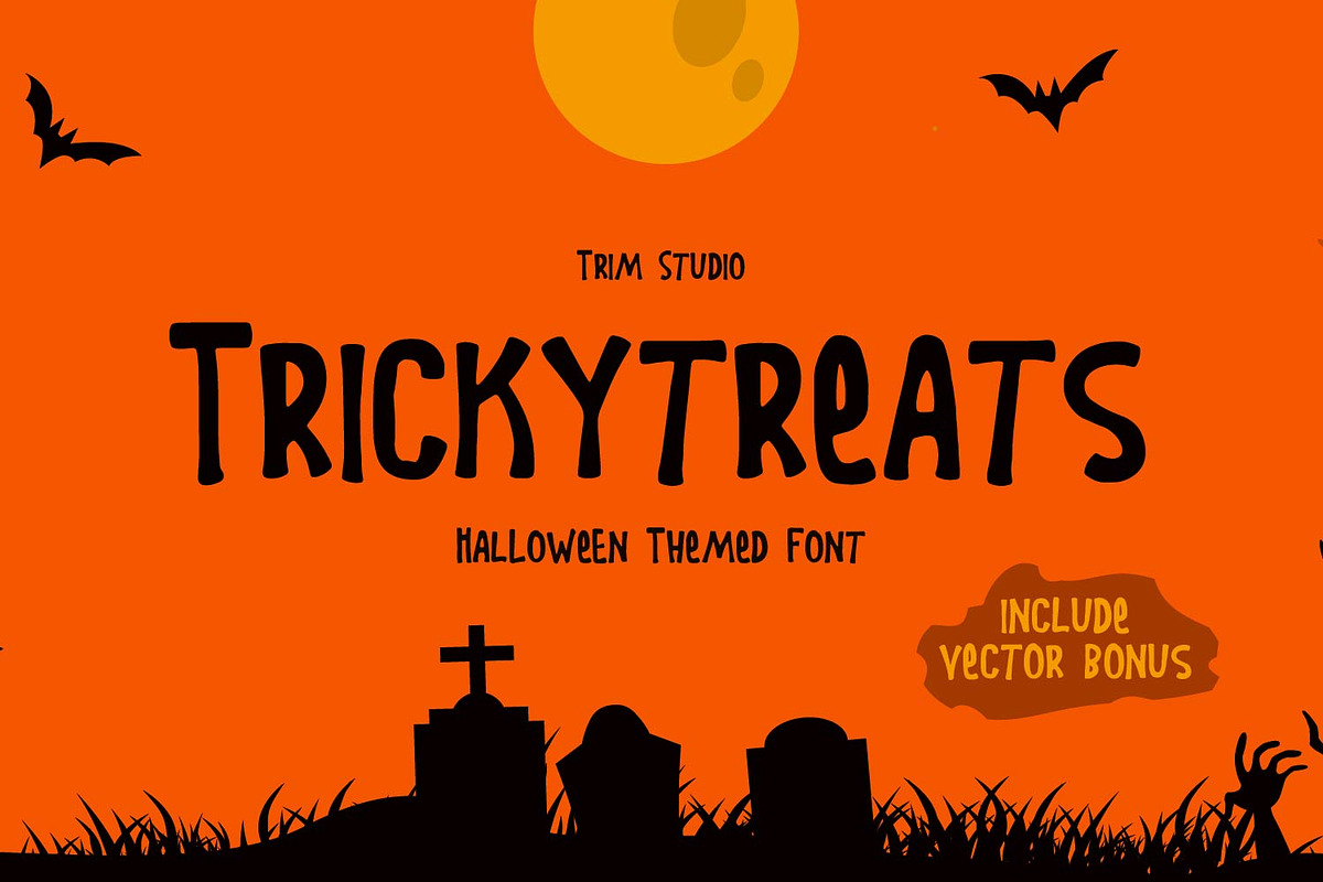 TrickyTreats - Halloween, a Handwritten Font by TrimStudio (Photo 1 of 9)