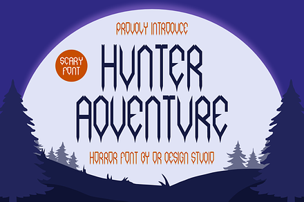 Hunter Adventure - Halloween Font, a Blackletter Font by QR Design Studio