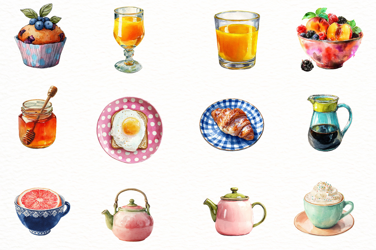 Breakfast & Coffee Clipart, an Illustration by Designworld (Photo 6 of 6)