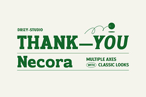 Necora Multiple Axes Classic Font