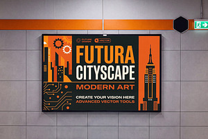 Subway Station Wall Billboard Mockup, an Advertising Mockup by Designer Dude