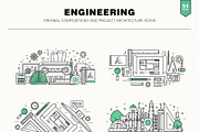Modern engineering construction, an Outline Icon by Vladimir Vihrev (Thumbnail 2 of 3)