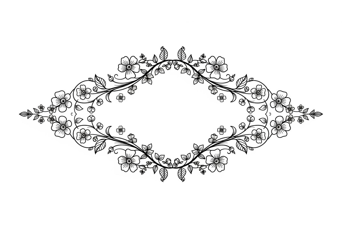 Vintage Floral Frame Vector Bundle, an Illustration by Designs_River (Photo 3 of 51)