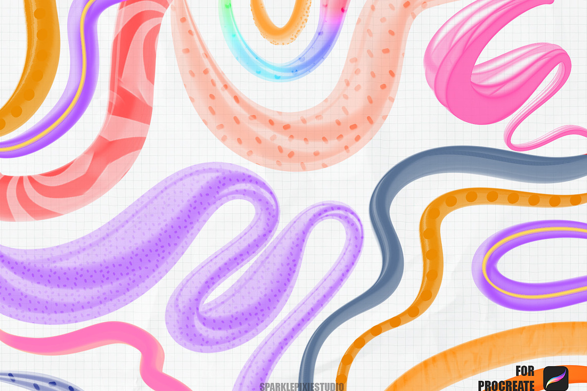 3D brushes for Procreate - brush set, a Brush Add-On by Spark Studio Brushes (Photo 4 of 5)