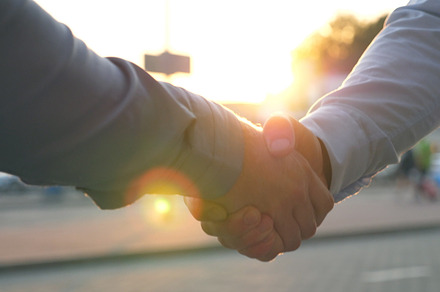 Close up of two successful stock photo containing agreement and arm