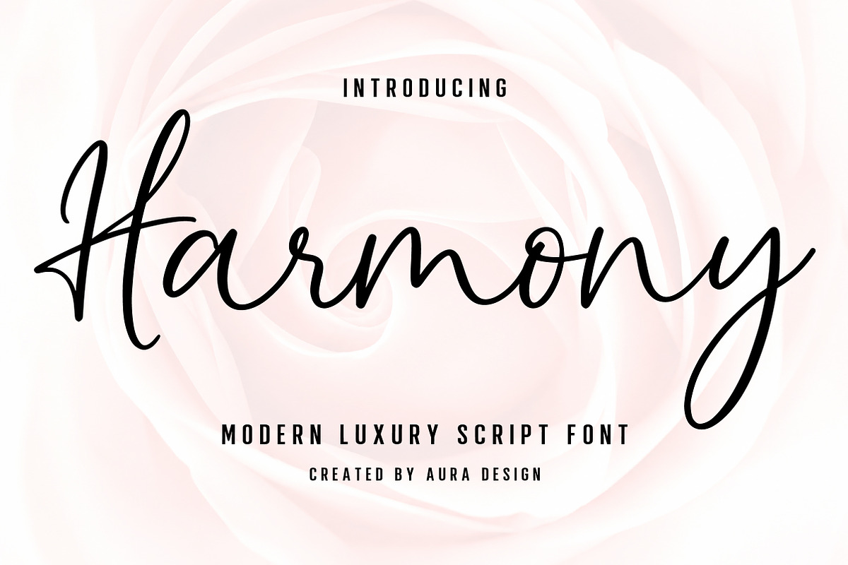 Harmony, a Handwritten Font by Aura Typeface (Photo 1 of 9)