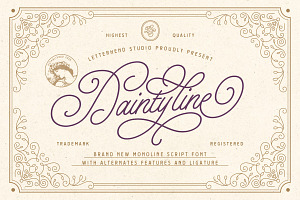 Daintyline Monoline Wedding Script, a Script Font by Letterhend Studio