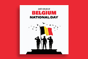 Belgium National Day Banner Template, a Social Media Template by nandinigraphics (Thumbnail 1 of 3)