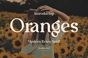 Oranges - Modern Retro Serif, a Serif Font by RockboyStd (Thumbnail 1 of 12)