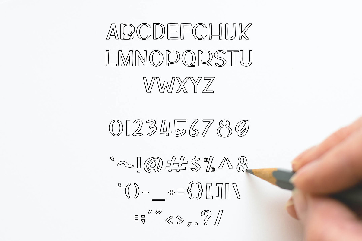 Pitown Barnie - Hollow Font, a Serif Font by ivan_artnivora (Photo 2 of 4)