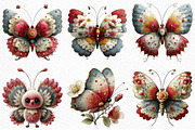 Whimsical Spring Butterfly Clipart, an Illustration by Craft Nest (Thumbnail 3 of 11)
