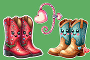 Kawaii Cowboy Clipart Bundle, an Illustration by Designworld (Thumbnail 4 of 5)