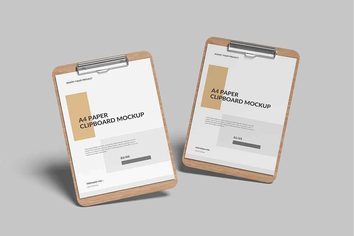 A4 Clipboard Mockup, a Mockup by lamorastudio (Photo 5 of 11)