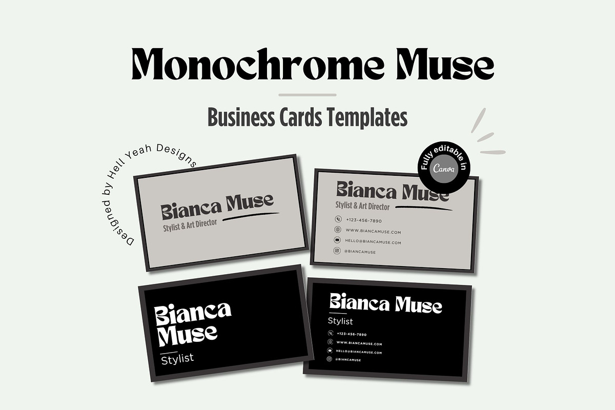 Monochrome Business Card Templates