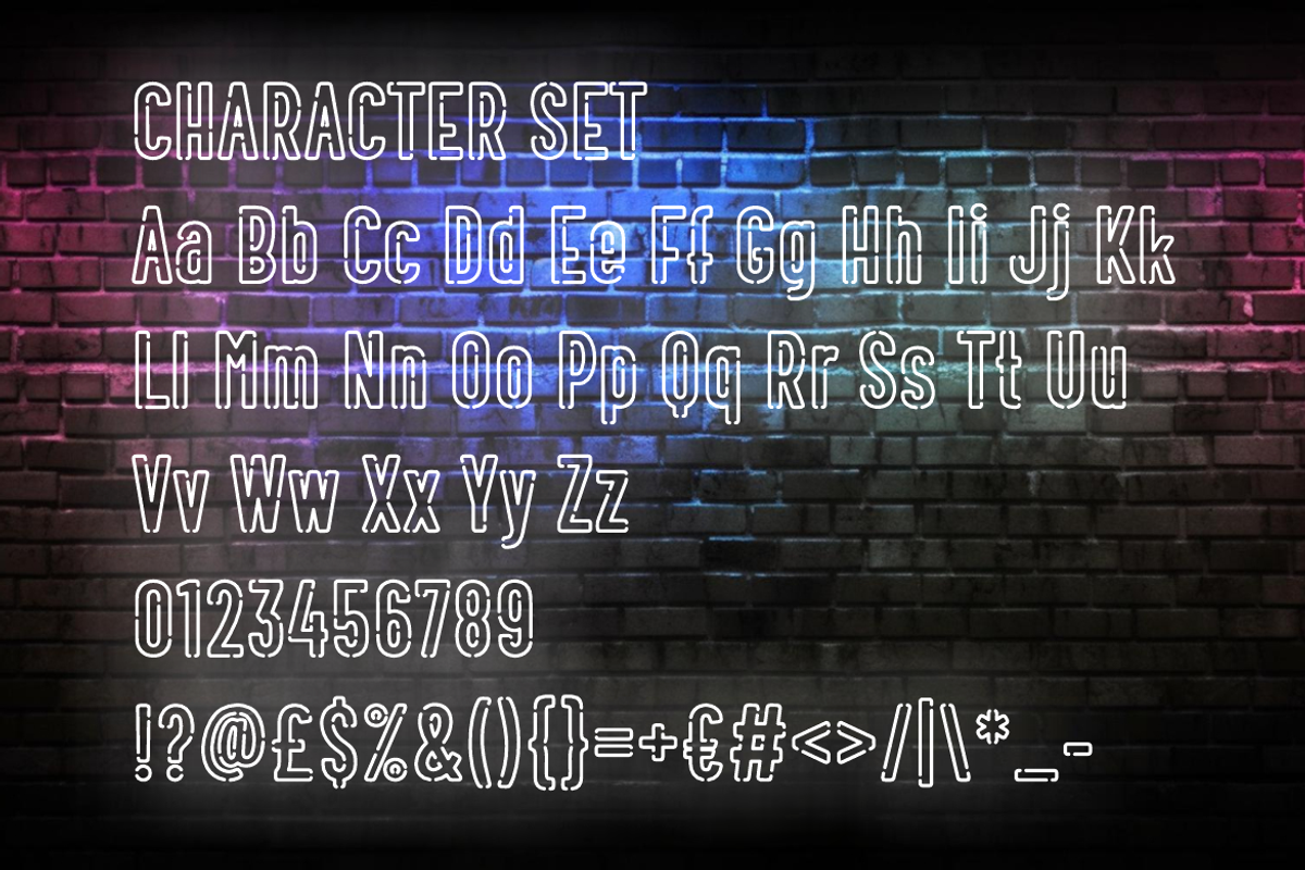 Glowmara Modern Neon Display Font, a Font by PutraCetol Studio (Photo 6 of 6)