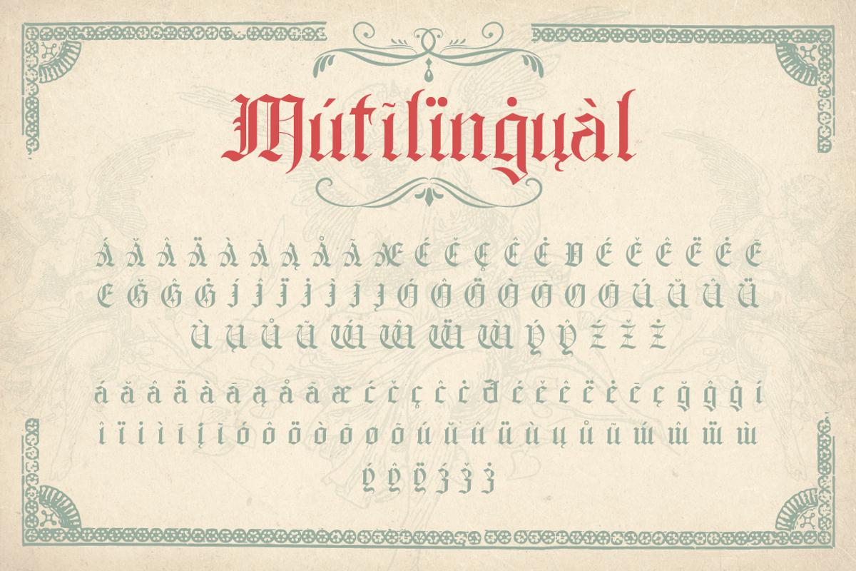 Aghony, a Blackletter Font by Burntilldead (Photo 11 of 12)