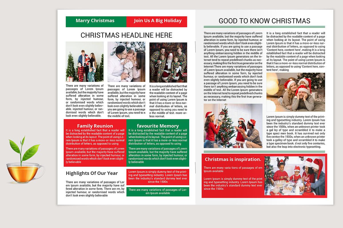 Christmas Newsletter, a Brochure Template by ROJI CREATOR (Photo 4 of 4)
