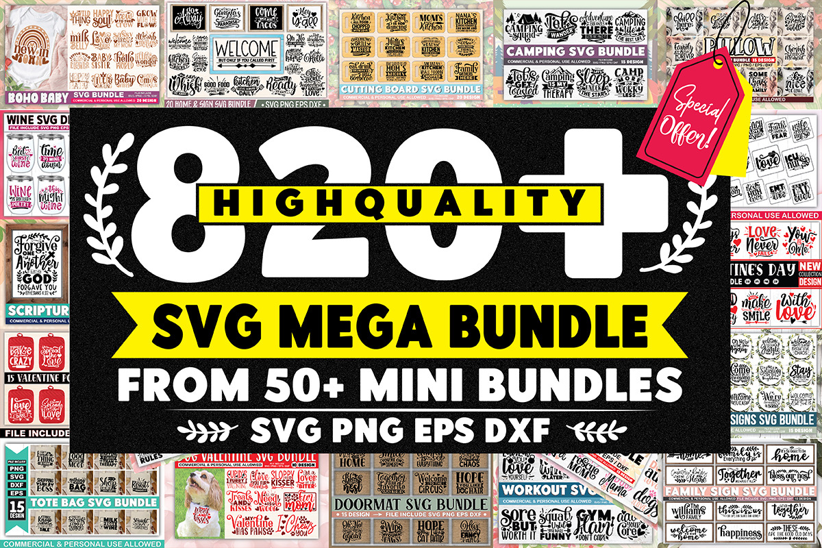The Mega SVG Bundle, a Graphic by crafthome