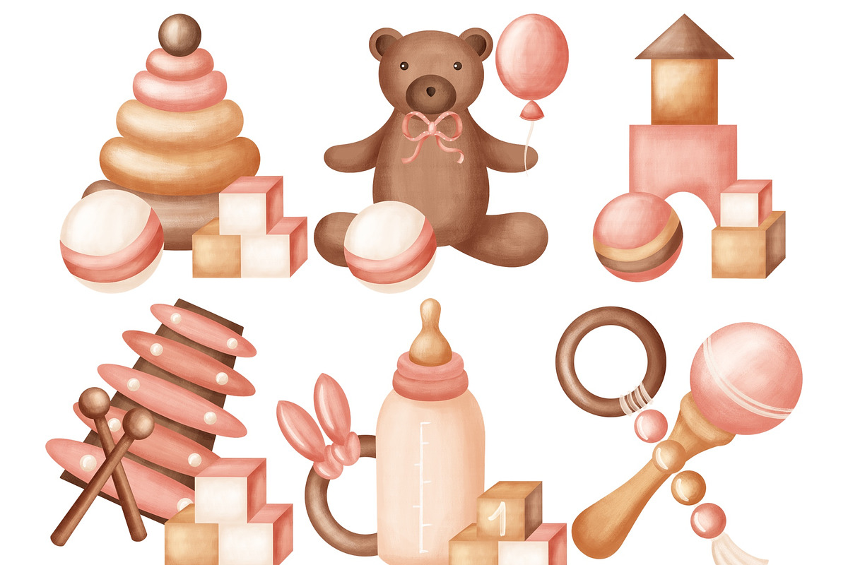 NEWBORN baby illustration & patterns, an Animal Illustration by Linerisyart (Photo 3 of 16)