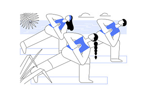 Yoga tour isolated cartoon vector, a Person Illustration by Visual Generation
