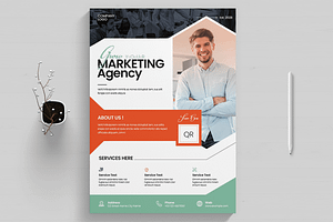 Marketing Agency Flyer Template, a Flyer Template by MightyDesign
