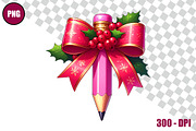 Pencil with Bow Clipart Bundle Files, a Decorative Illustration by taramija (Thumbnail 5 of 26)